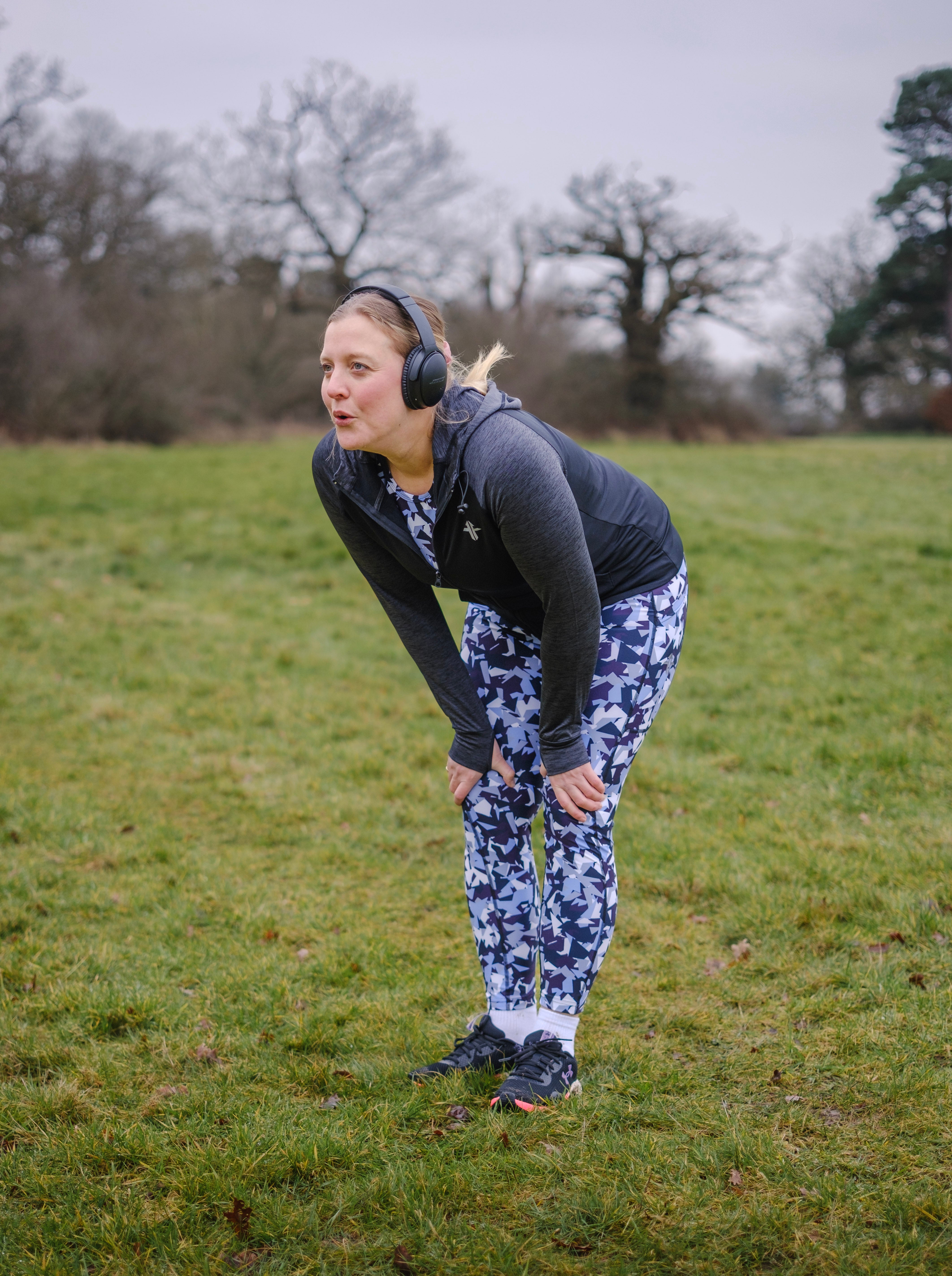 Ladies Cool Active Contrast Zoodie - Black/Black Slate Melange