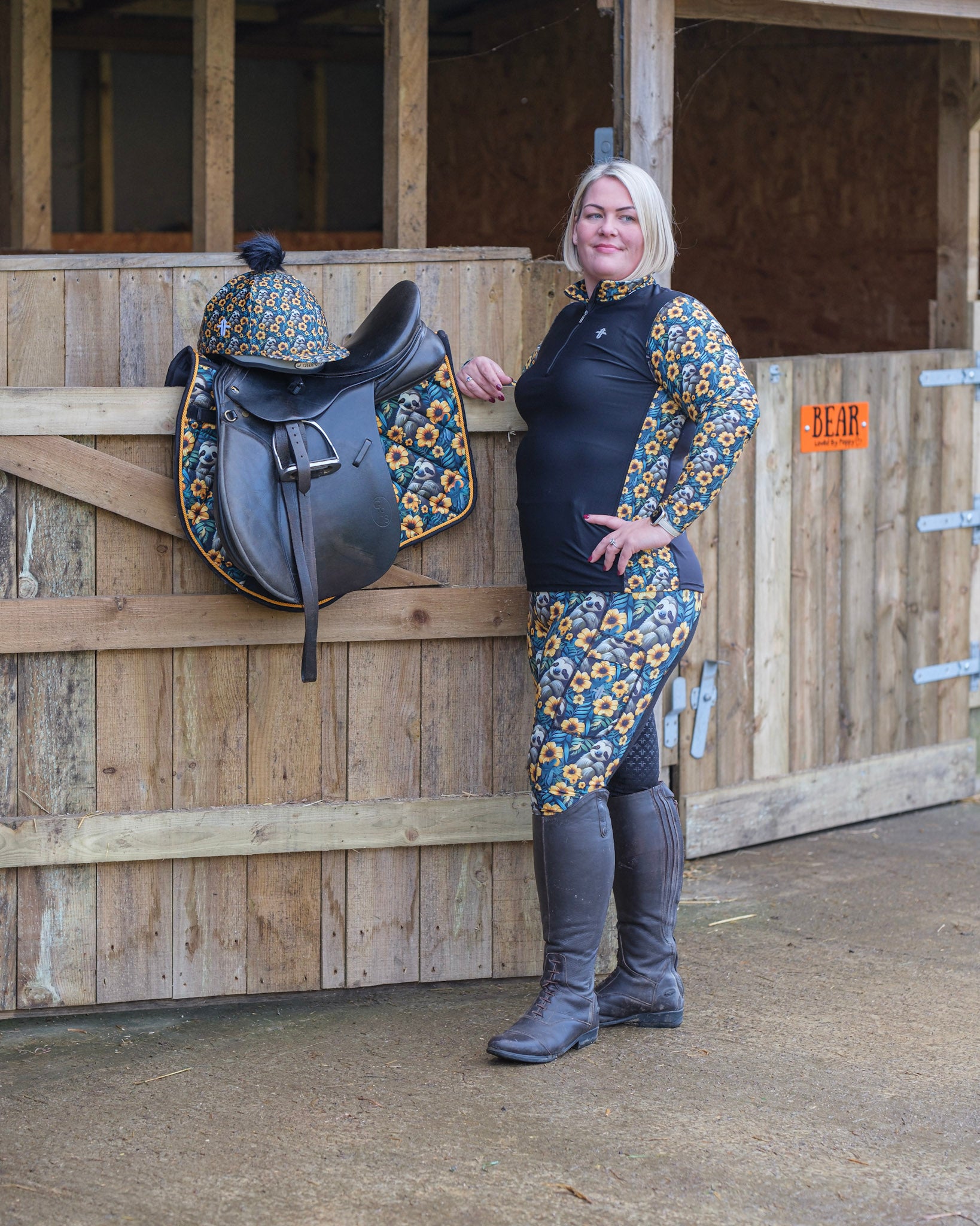Funky Fit Sunshine Sloths Jodhpurs- Equestrian