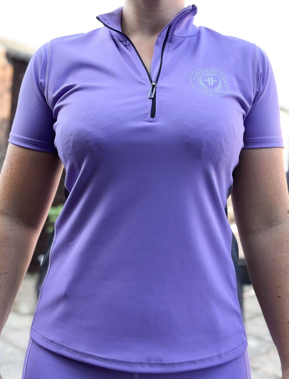 Team Short Sleeved Base Layer - Grape Soda & Grey
