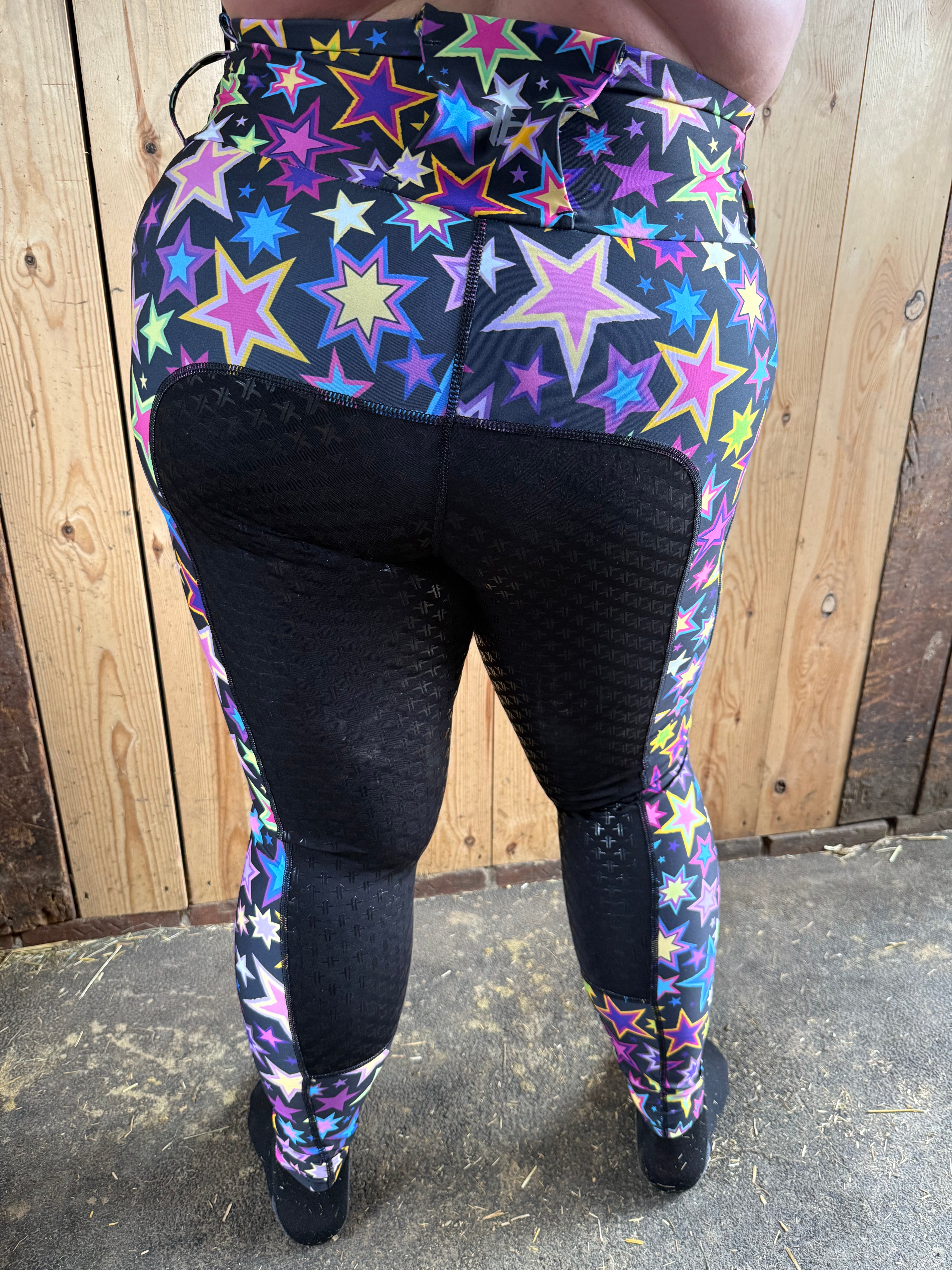 Funky Fit Neon Stars Jodhpurs- Equestrian