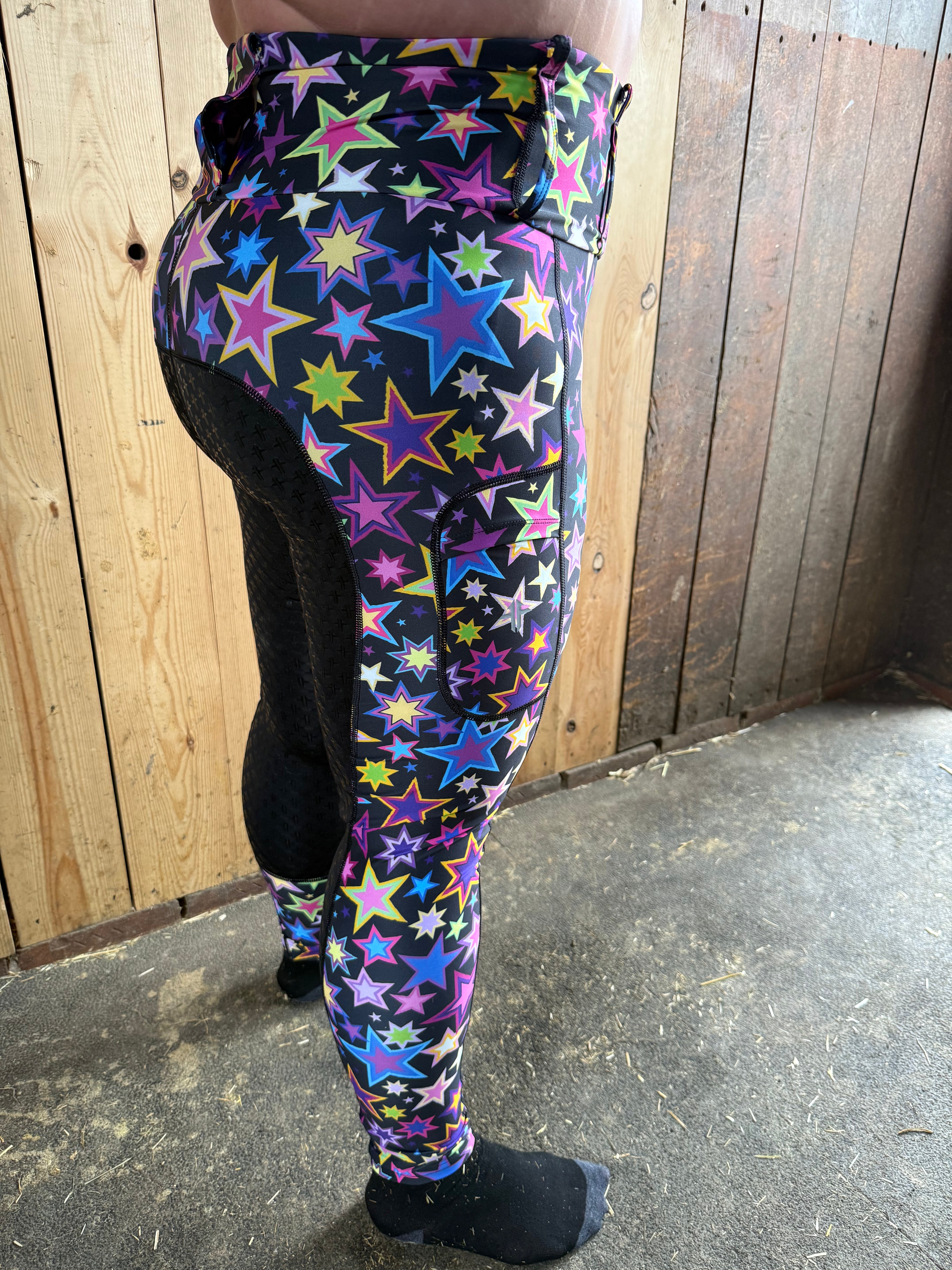Funky Fit Neon Stars Jodhpurs- Equestrian