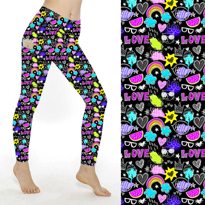 Funky Fit SCULPT Yoga Full Length Leggings - Valentines Date Night