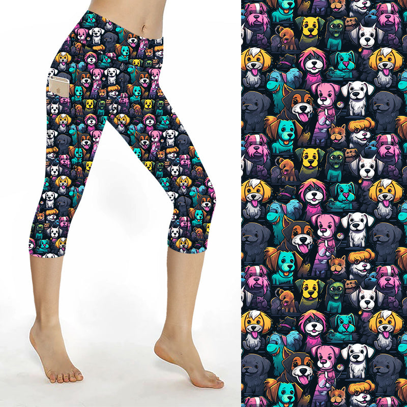 Funky Fit SCULPT Yoga Capri Leggings - Hound Party