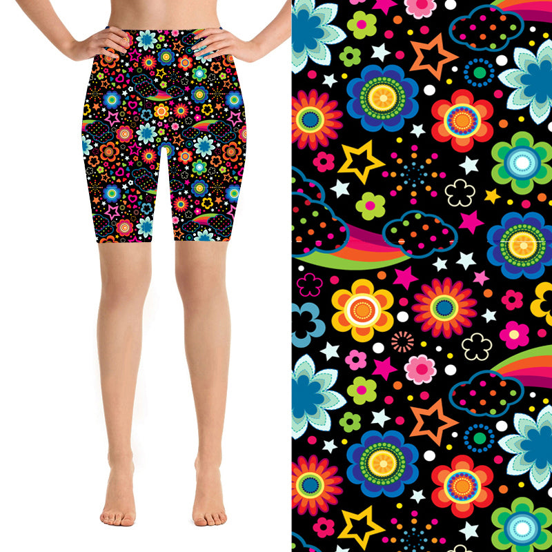 Funky Fit 24/7 Biker Shorts - Retro Night