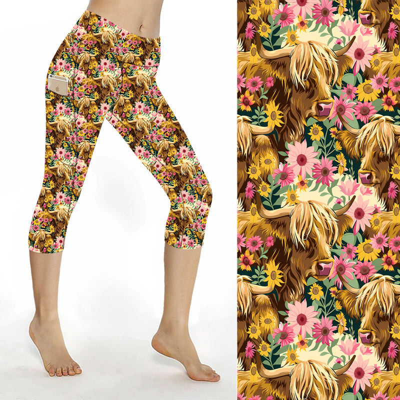 SCULPT Yoga Capri Leggings - Floral Freda
