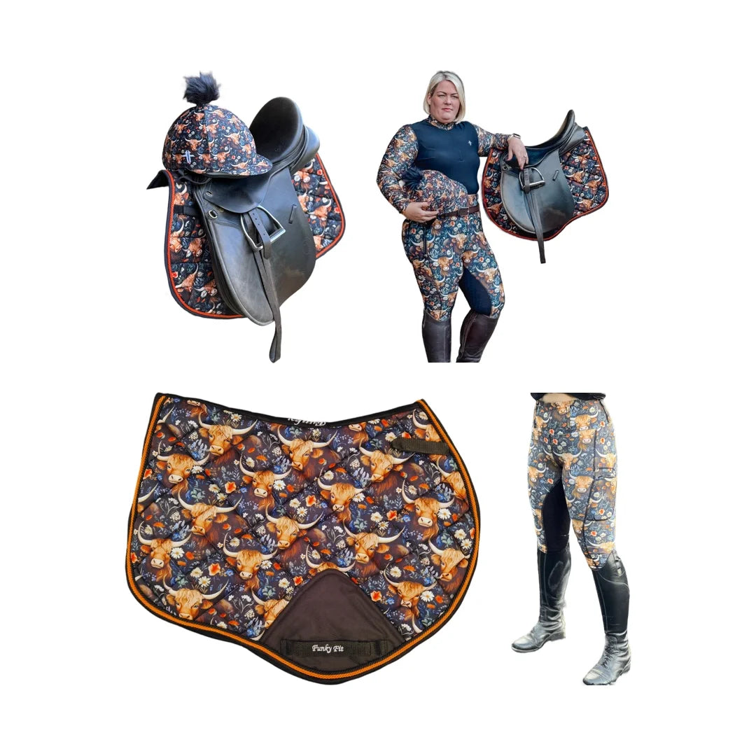 Highland Cow Equestrian Set