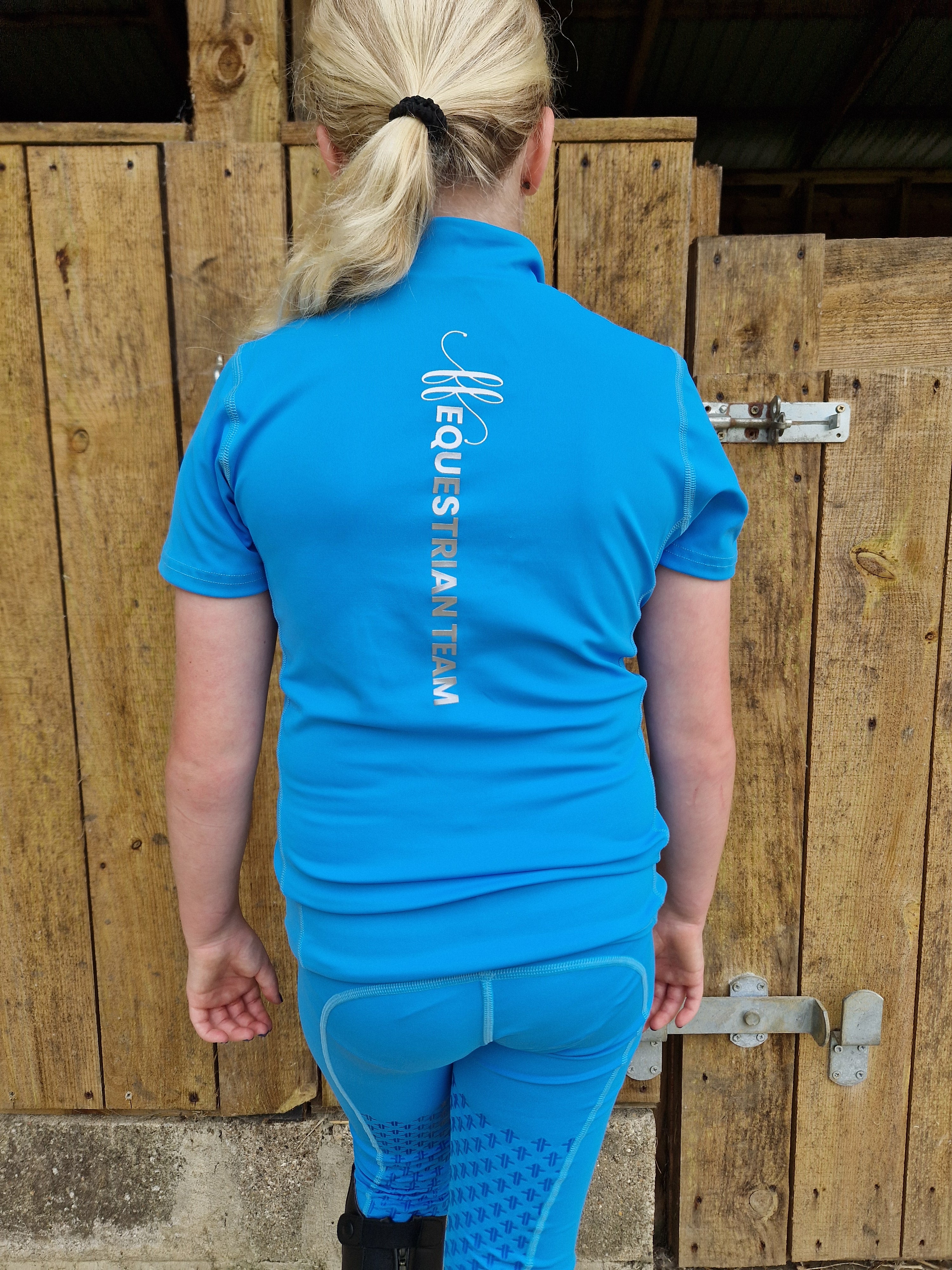 Team Short Sleeved Base Layer - Sky (Adult & Kids)