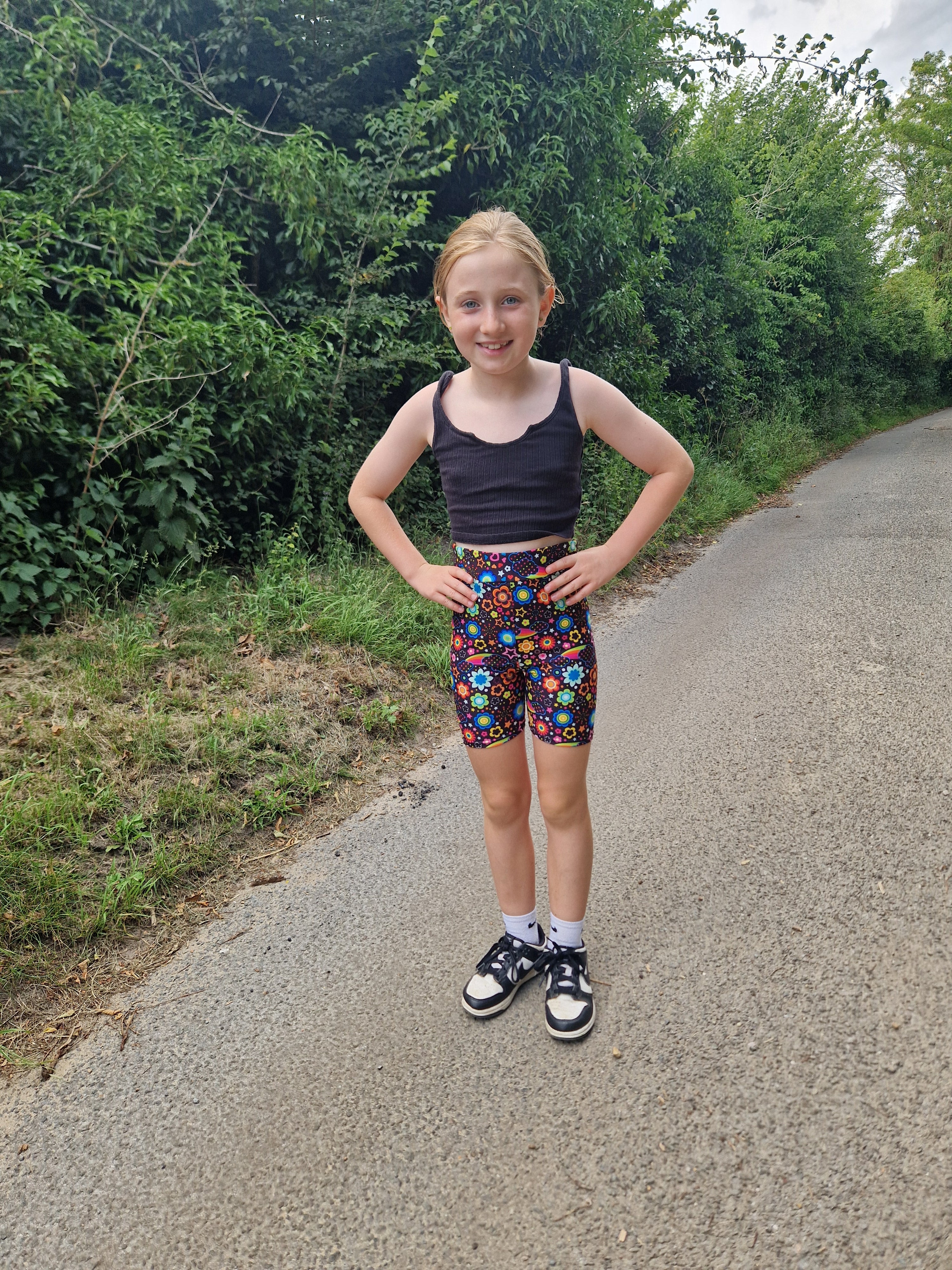 24/7 Biker Shorts - Retro Night Kids