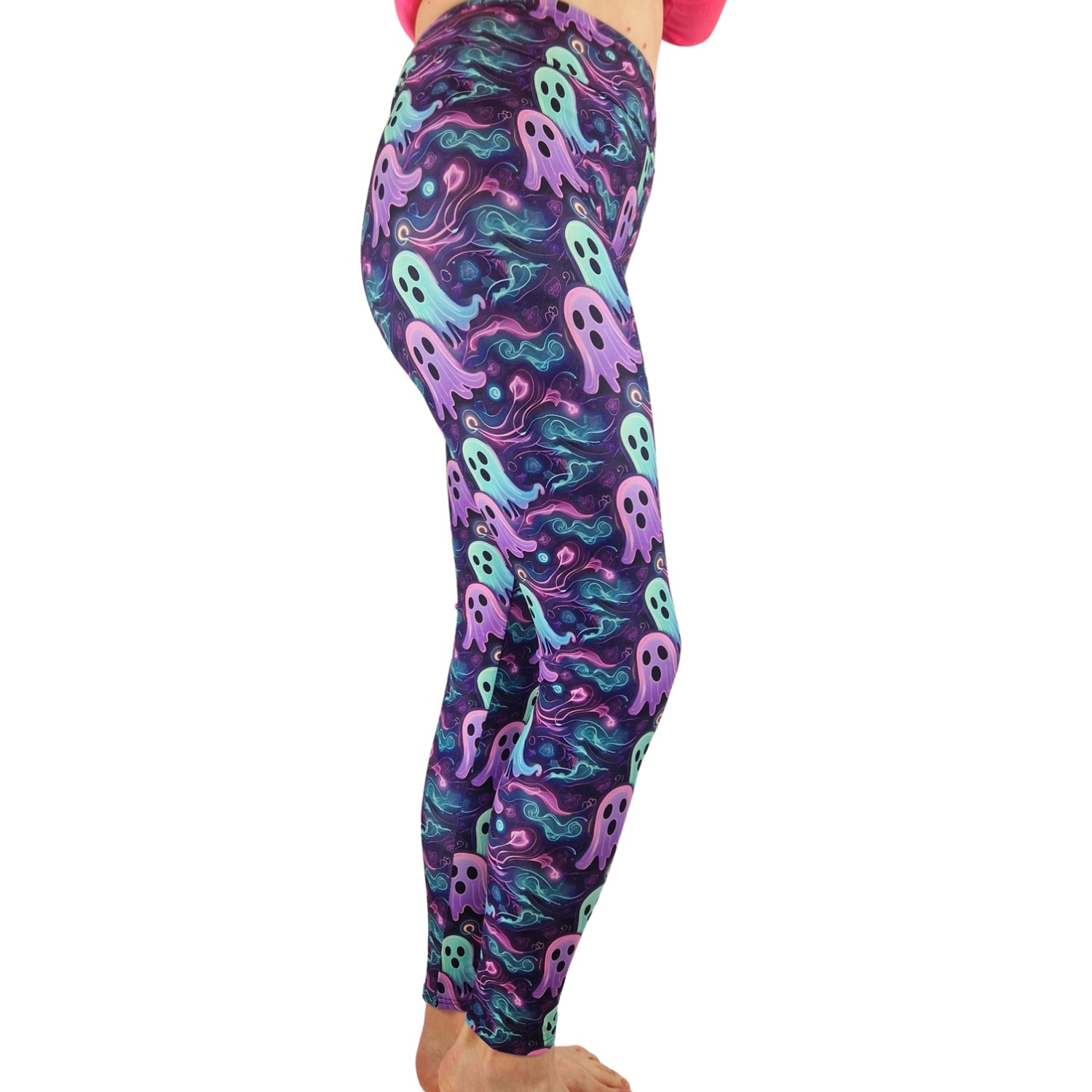 24/7 Full Length Leggings – Ghostly Goings On Halloween Pattern