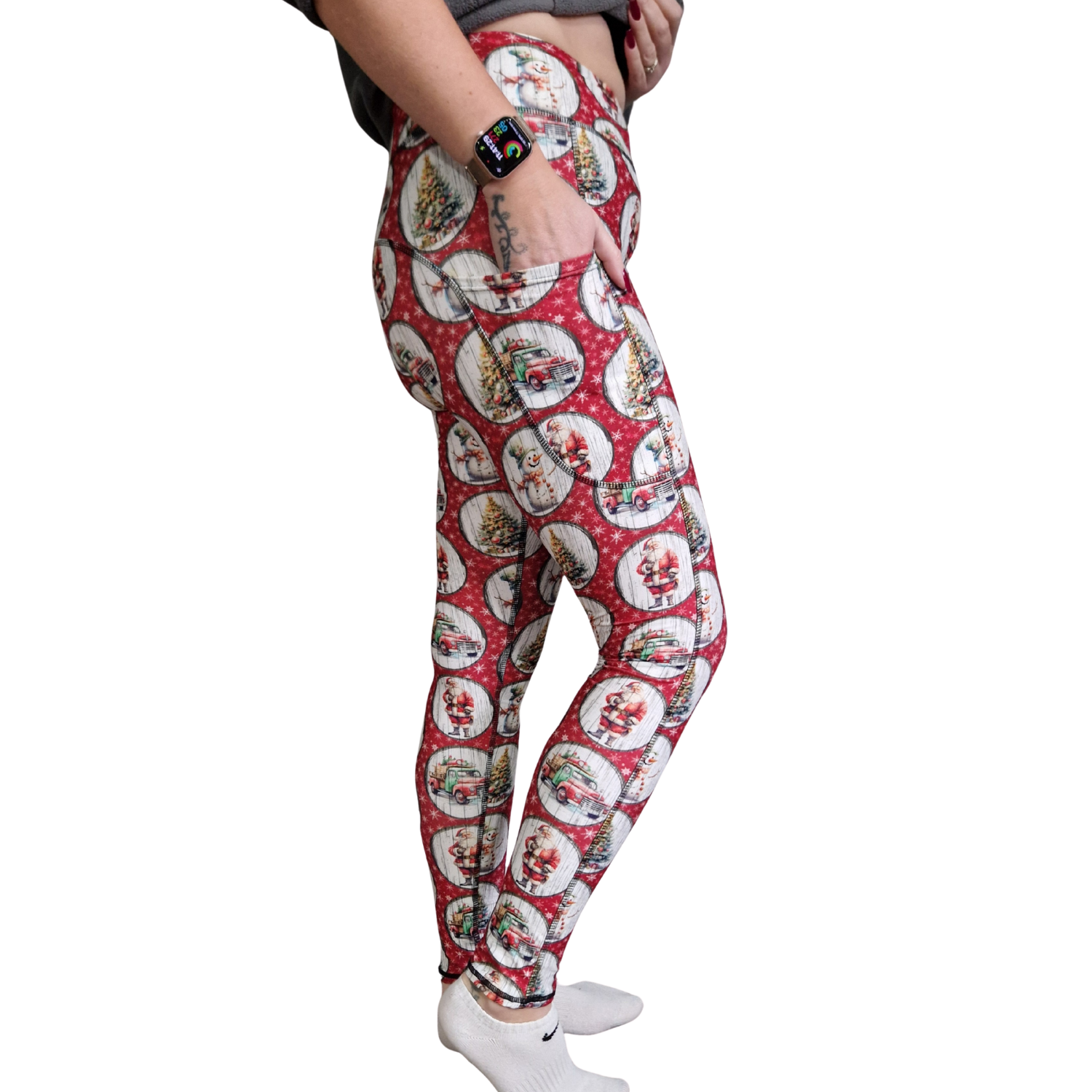 SCULPT Yoga Full Length Leggings - Vintage Noel