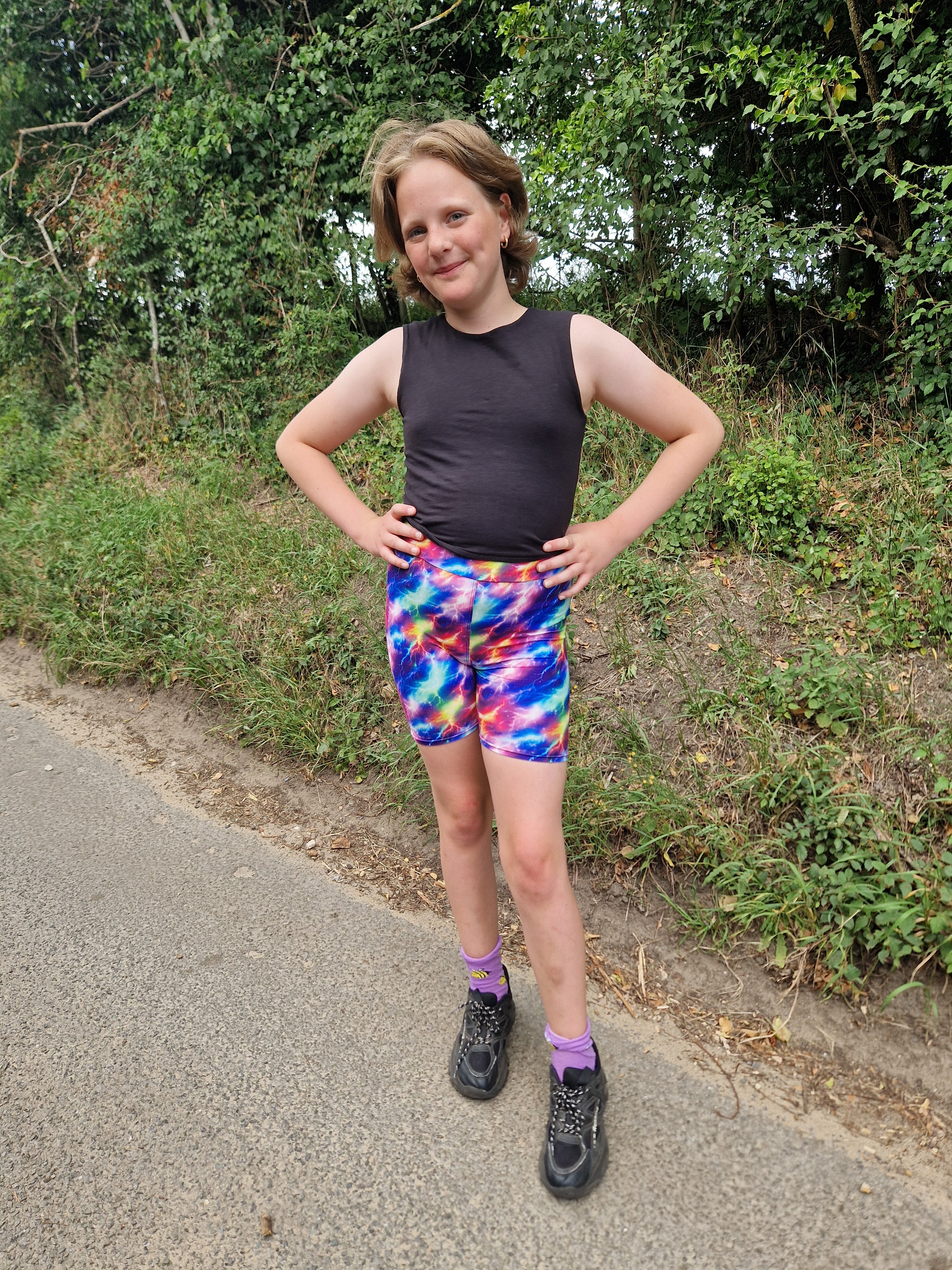 24/7 Biker Shorts - Thunderstorm Kids