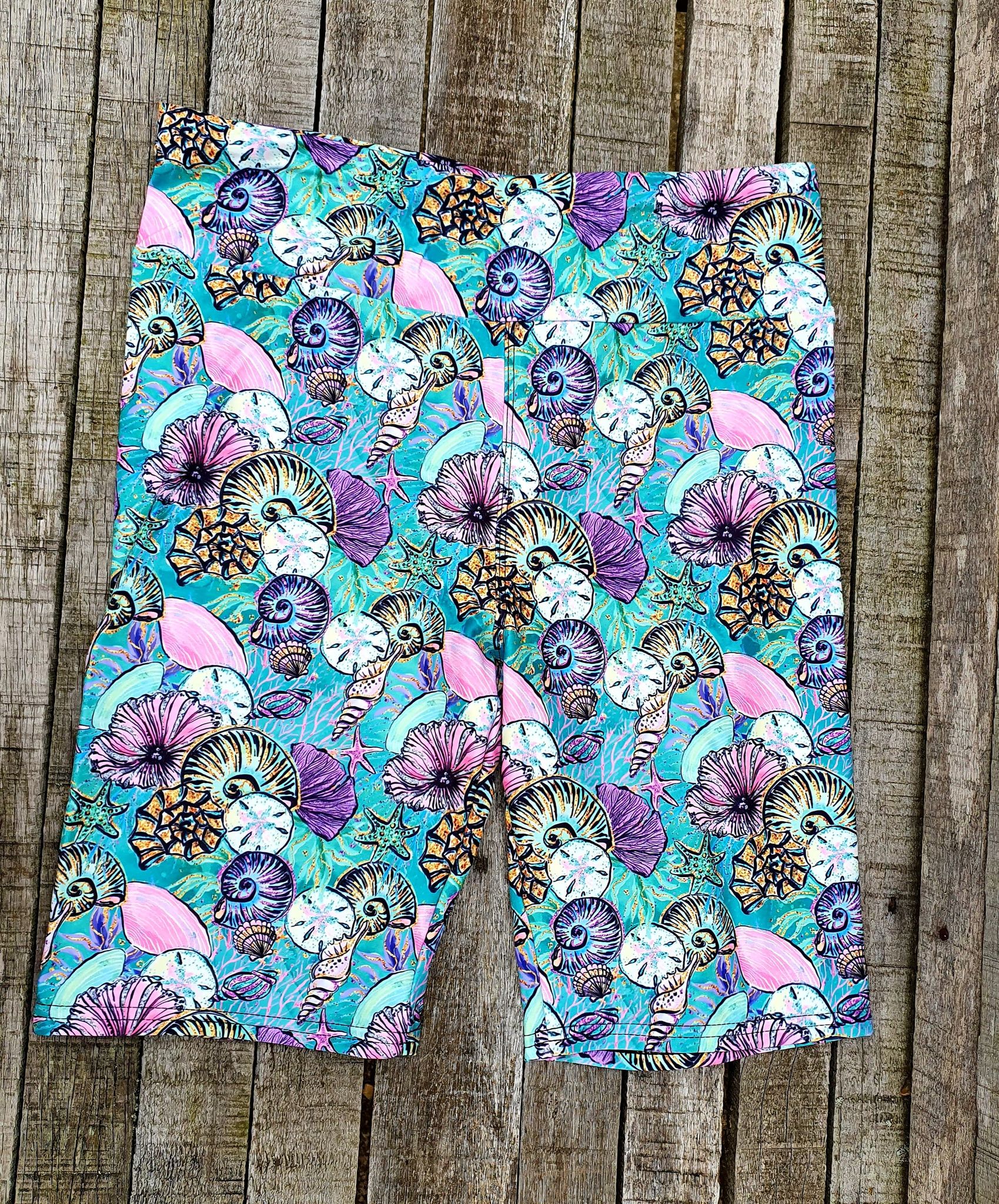 Funky Fit 24/7 Biker Shorts - Sea Shells