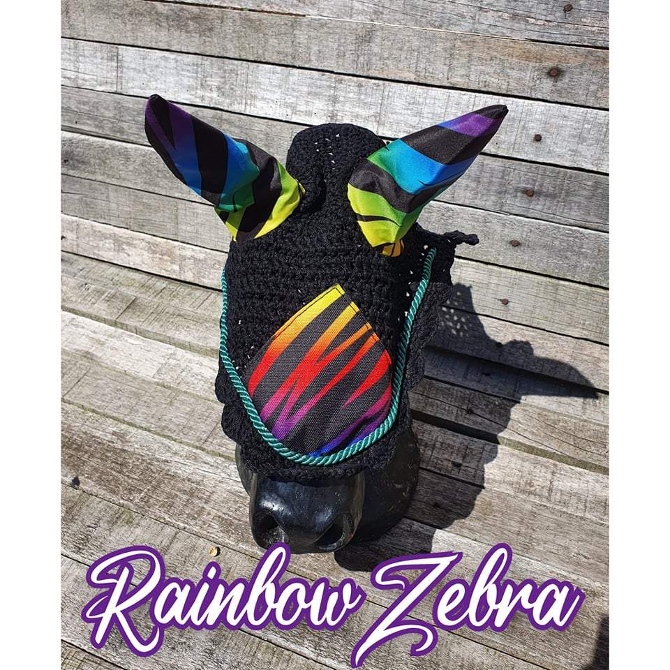 Rainbow Zebra Ear Bonnet