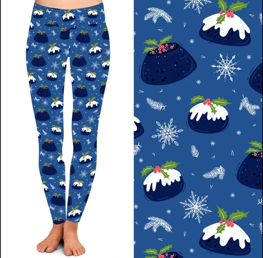 Funky Fit 24/7 Full Length Leggings – Christmas Pud Pattern