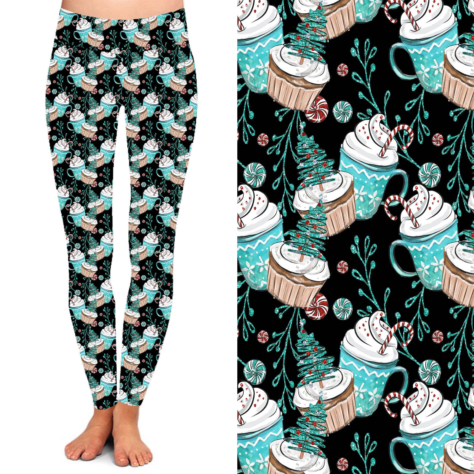 24/7 Full Length Leggings – Jack's Frosting Christmas Leggings