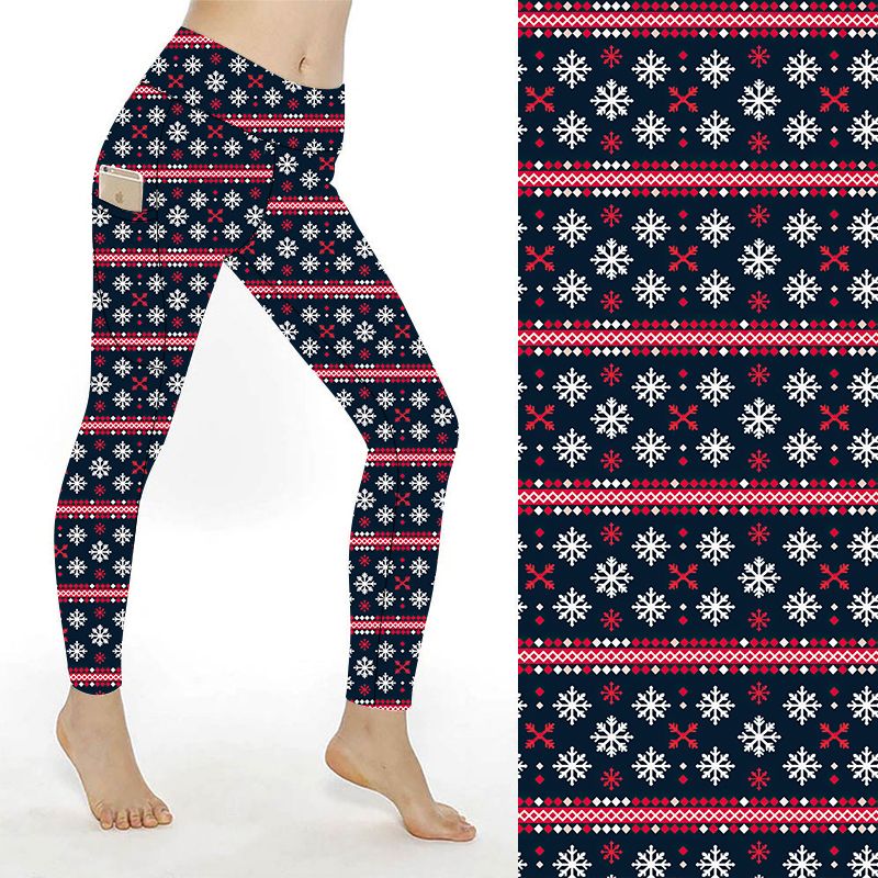 Funky Fit Nordic Night – (Navy, red & white Fair Isle snowflake knit style)