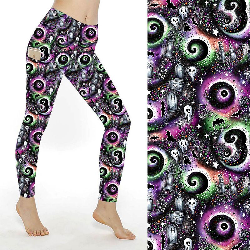 SCULPT Yoga Full Length Leggings - Cosmic Graveyard