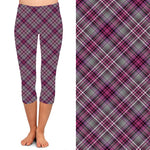 Funky Fit 24/7 Capri Leggings – Wisteria Tartan