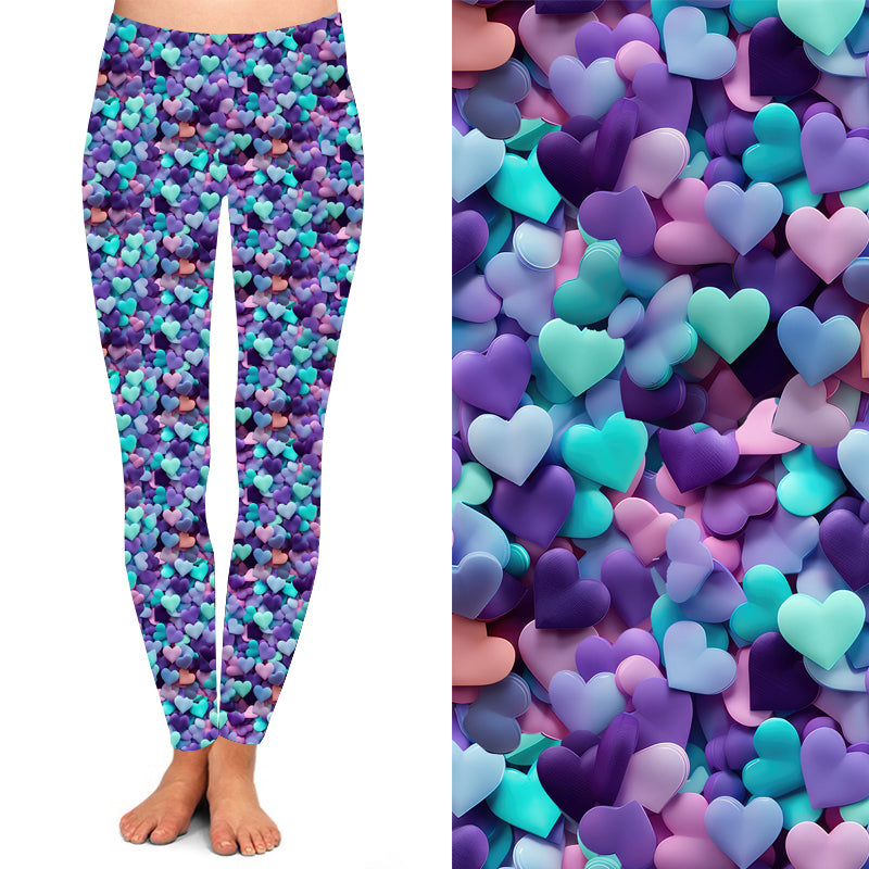 funky fit 24/7 Leggings – Confetti Hearts