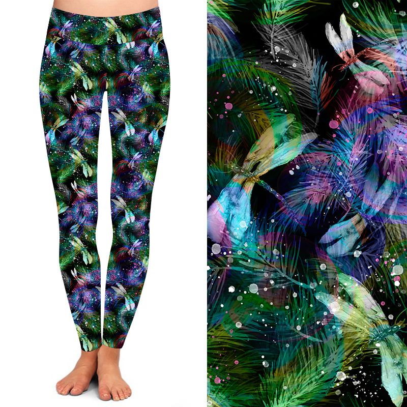 Funky Fit 24/7 Full Length Leggings –Dragonfly Night