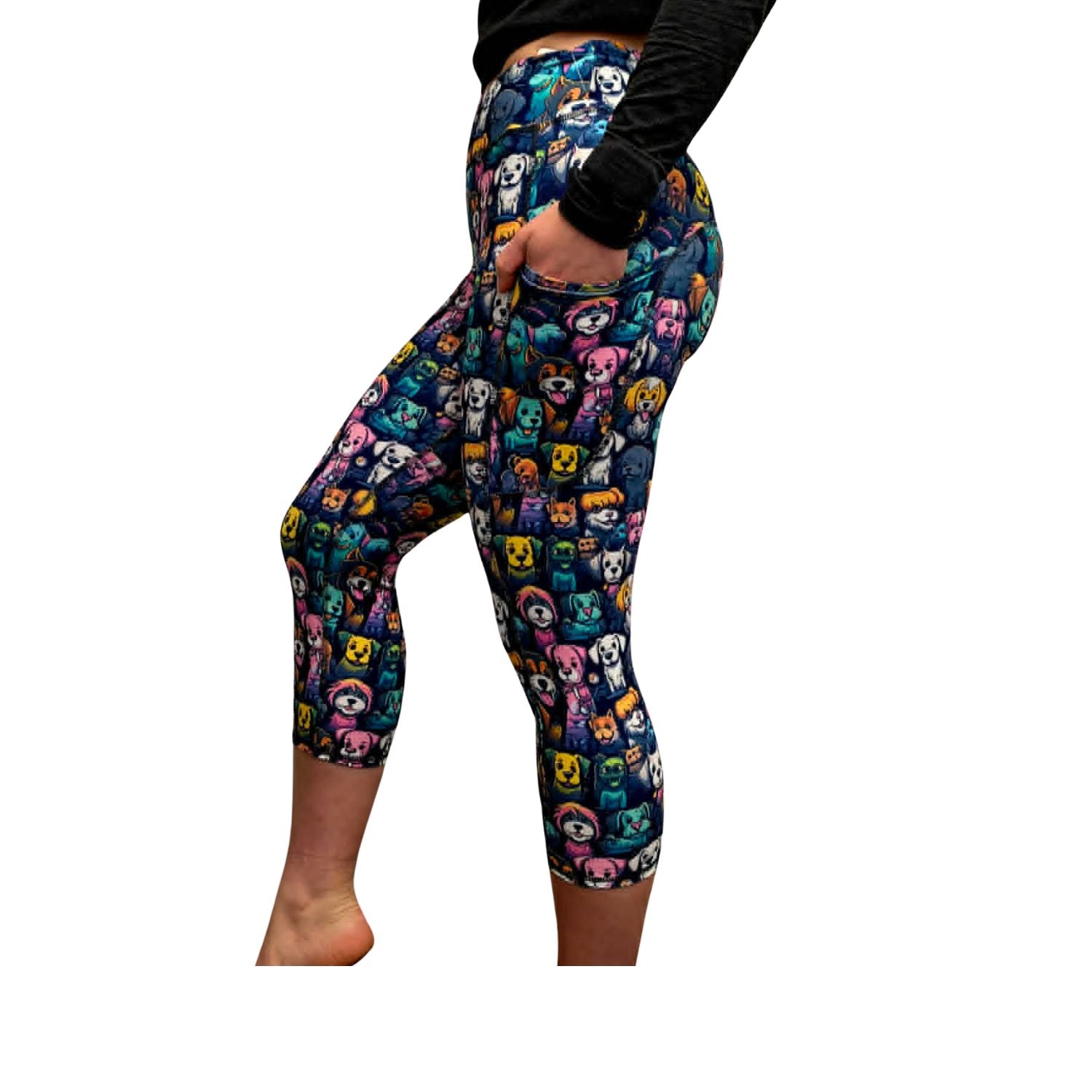 Funky Fit SCULPT Yoga Capri Leggings - Hound Party