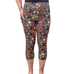 Funky Fit SCULPT Yoga Capri Leggings - Old School Tat