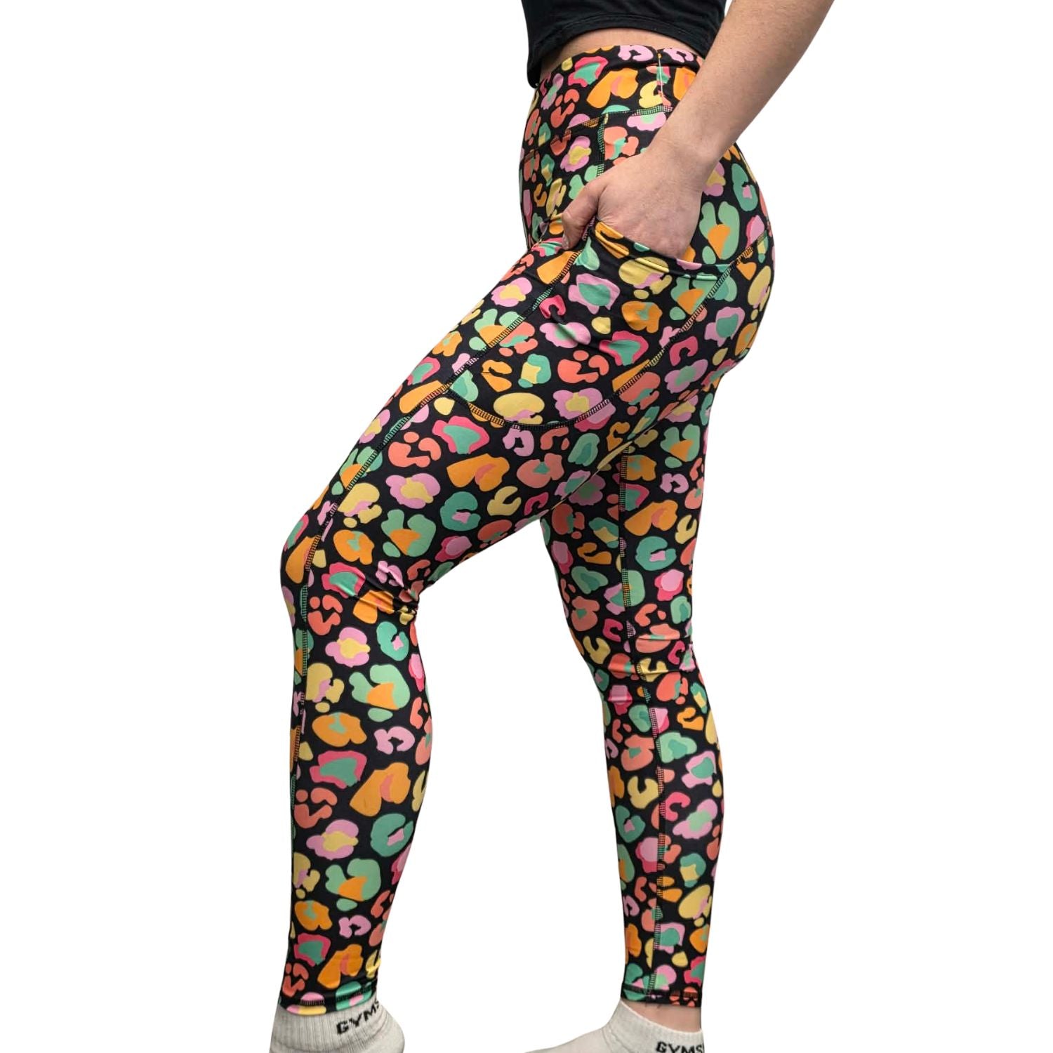 Funky Fit SCULPT Yoga Full Length Leggings - Colourful Leopard