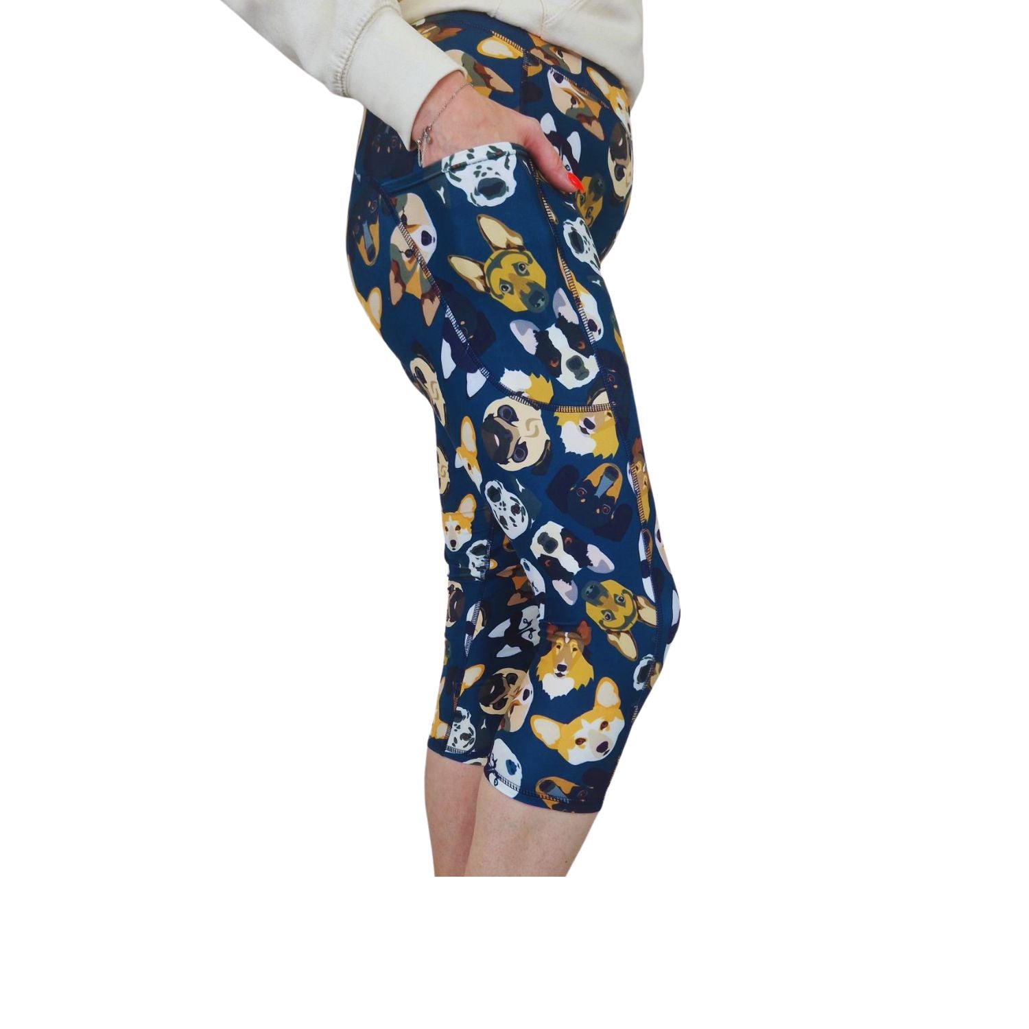 Funky Fit SCULPT Yoga Capri Leggings - Hound Party