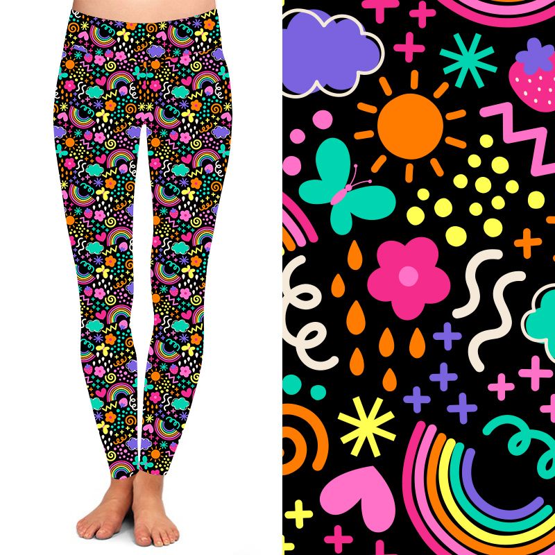 Funky Fit 24/7 Full Length Leggings – Rainbow Jazz