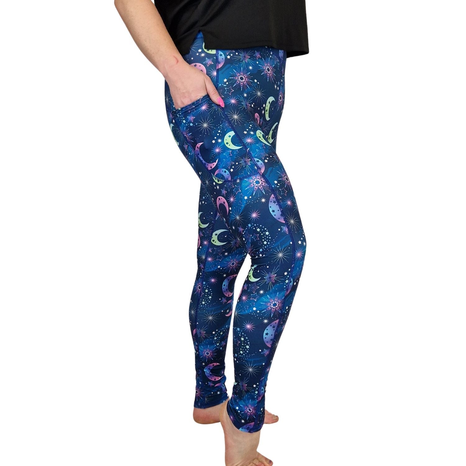 Funky Fit SCULPT Yoga Leggings- Luna Eclipse