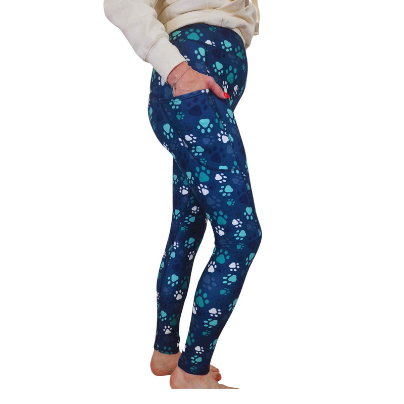 Funky Fit SCULPT Yoga Leggings - Watery Paws