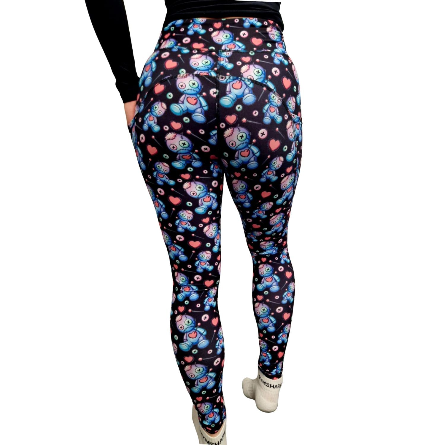 Funky Fit SCULPT Yoga Full Length Leggings - Valentines Voodoo Doll