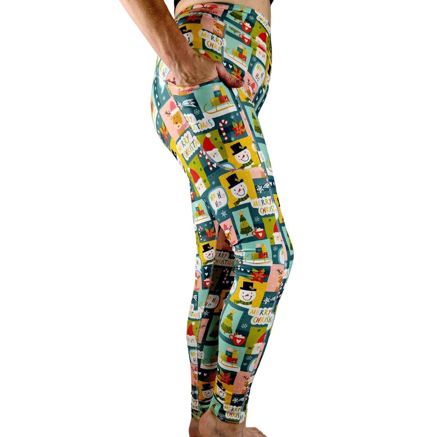 Funky Fit SCULPT Yoga Leggings - Christmas Wrapping