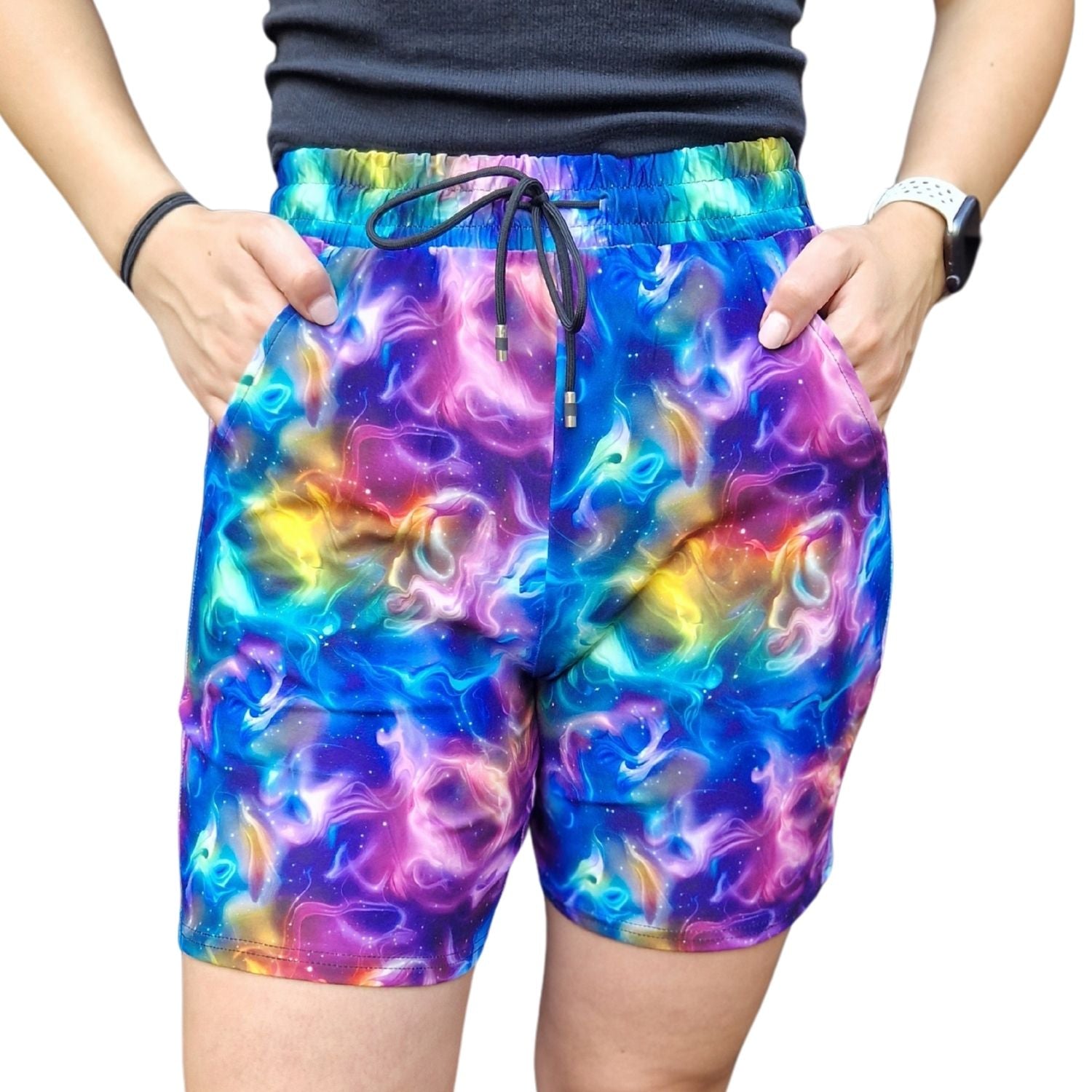 Funky Fit Jogger Shorts - Milky Way