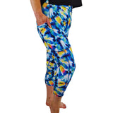 Funky Fit SCULPT Yoga Capri Leggings - Tie-Dye Splash