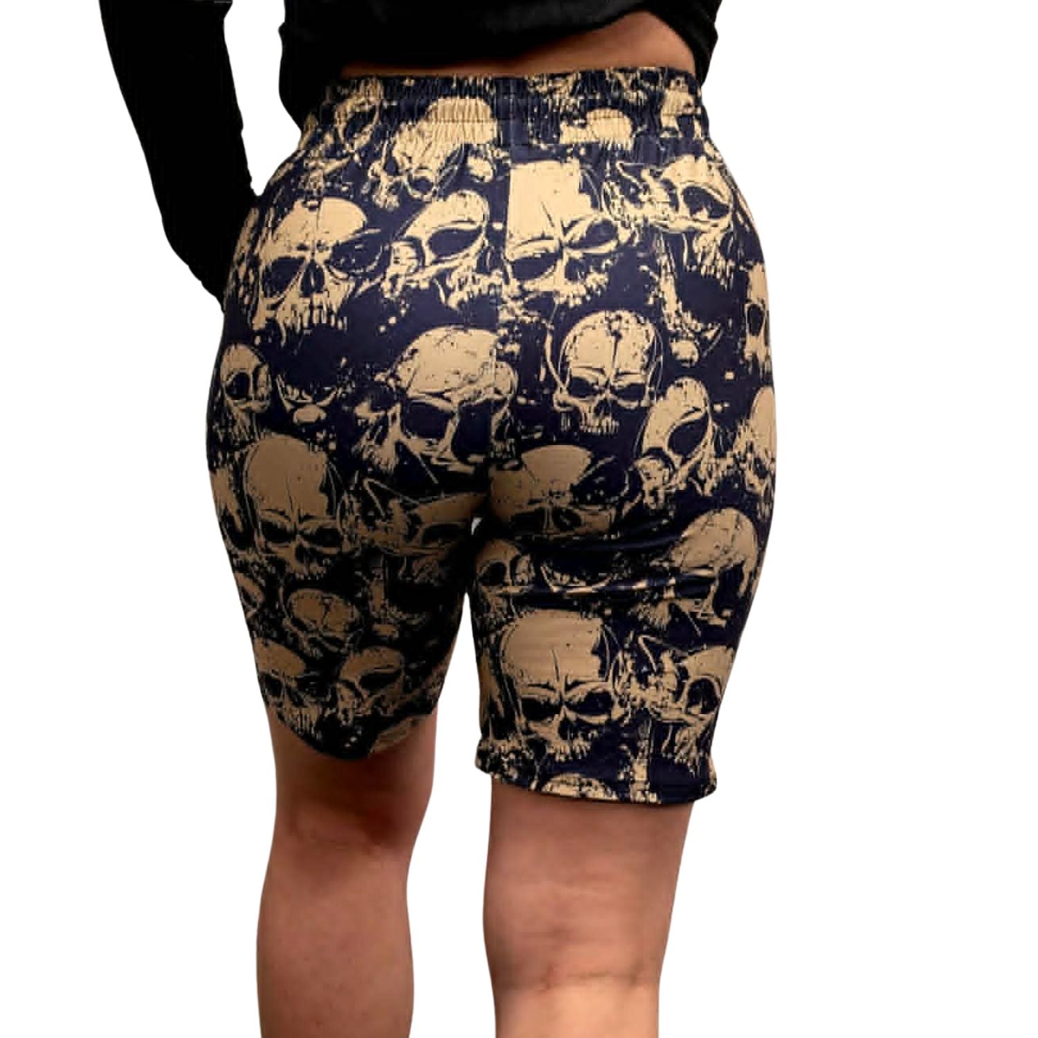 Funky Fit Loose Fit Shorts - Dark Skulls