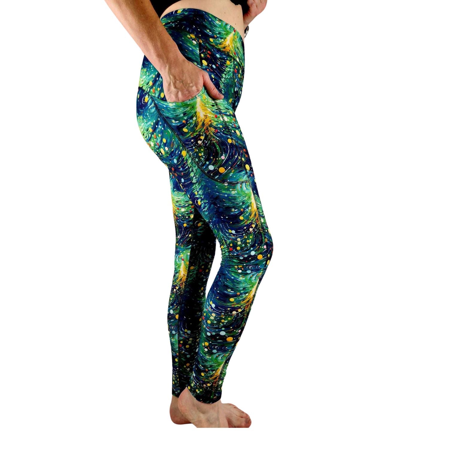 Funky Fit SCULPT Yoga Leggings - Paint Me A Christmas