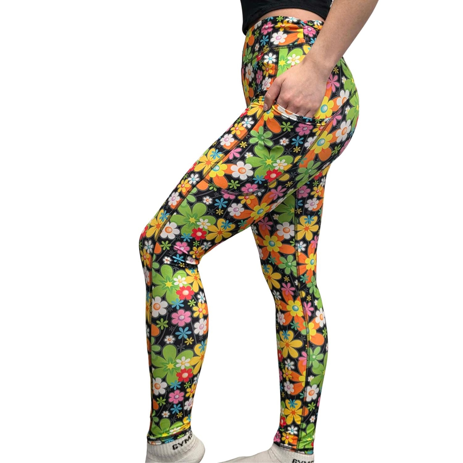 Funky Fit SCULPT Yoga Full Length Leggings - Flower Power