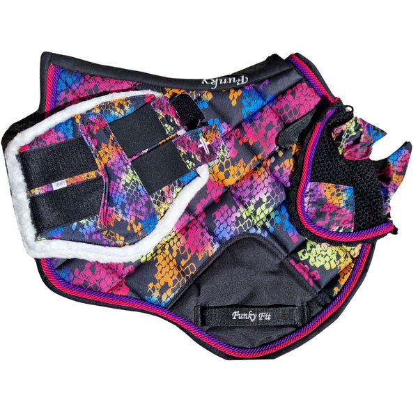 Funky Fit 3pc Neon Snakes (Pad, Brushing Boots, Fly Veil Set)