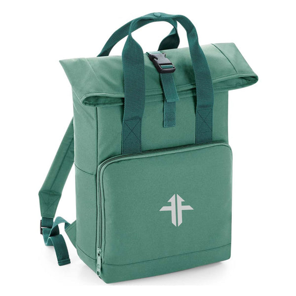 Twin Handle Roll-Top Backpack - Sage Green