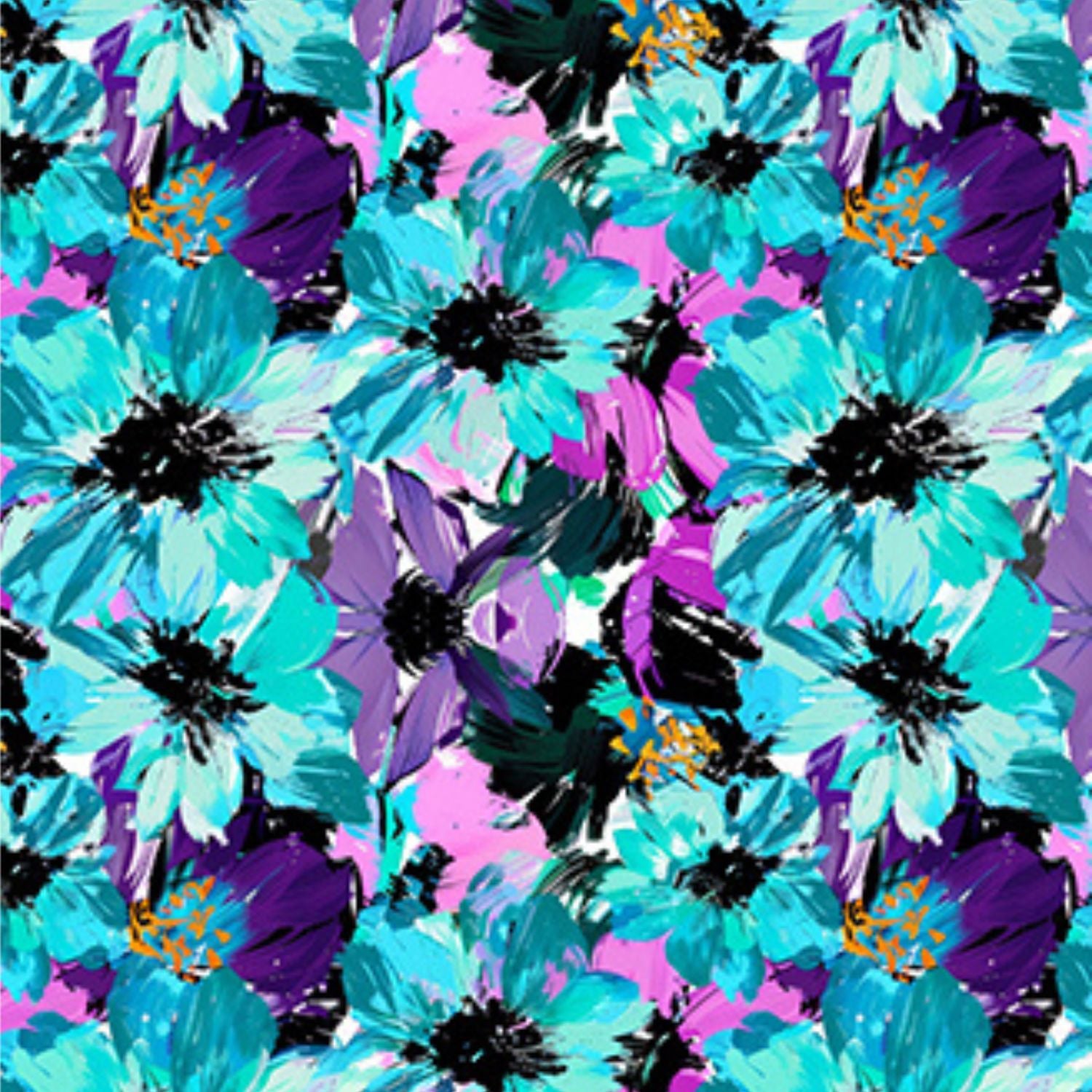 Funky Fit SCULPT Yoga Full Length Leggings - Blooming Pastel Asters