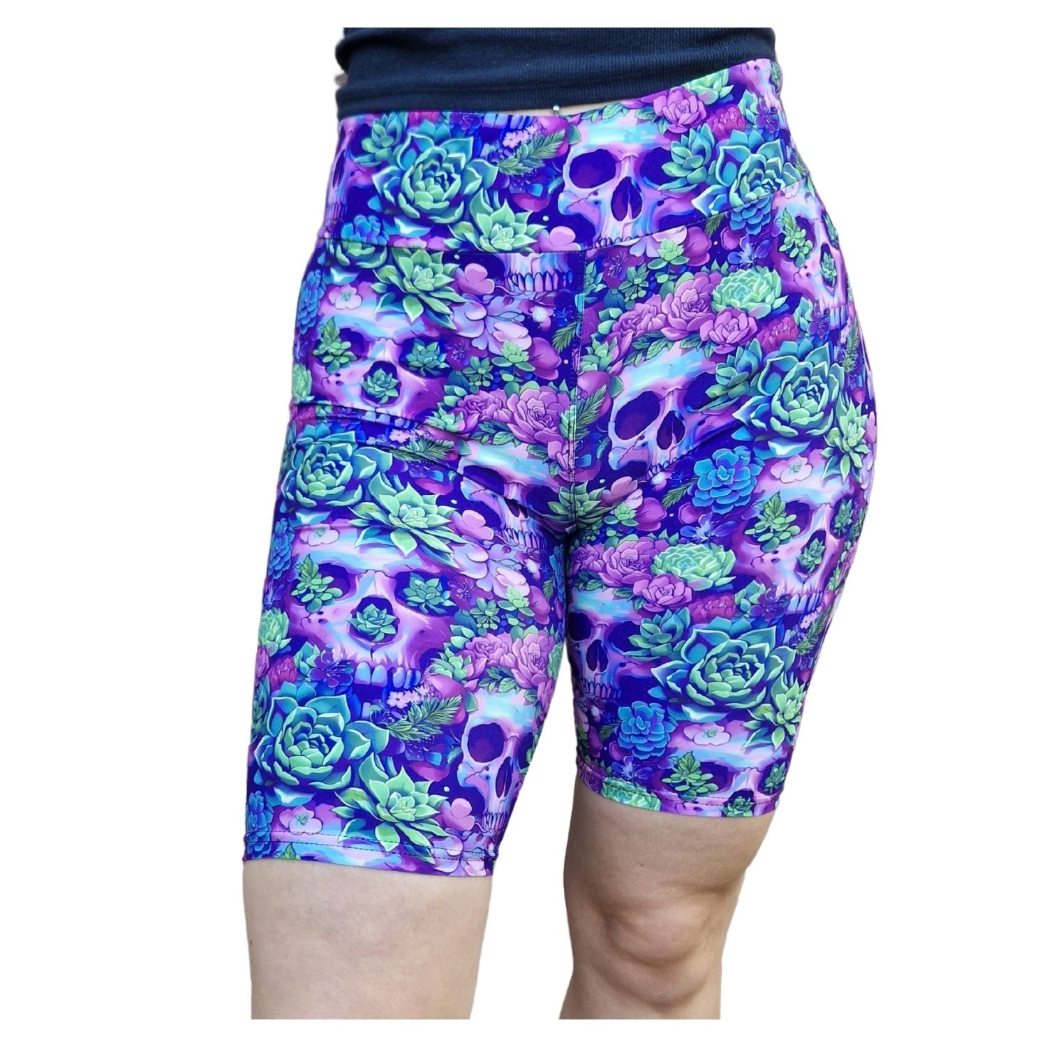 Funky Fit 24/7 Biker Shorts - Deadly Succulents