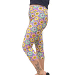 Funky Fit 24/7 Capri Leggings – Smiley Sunflowers