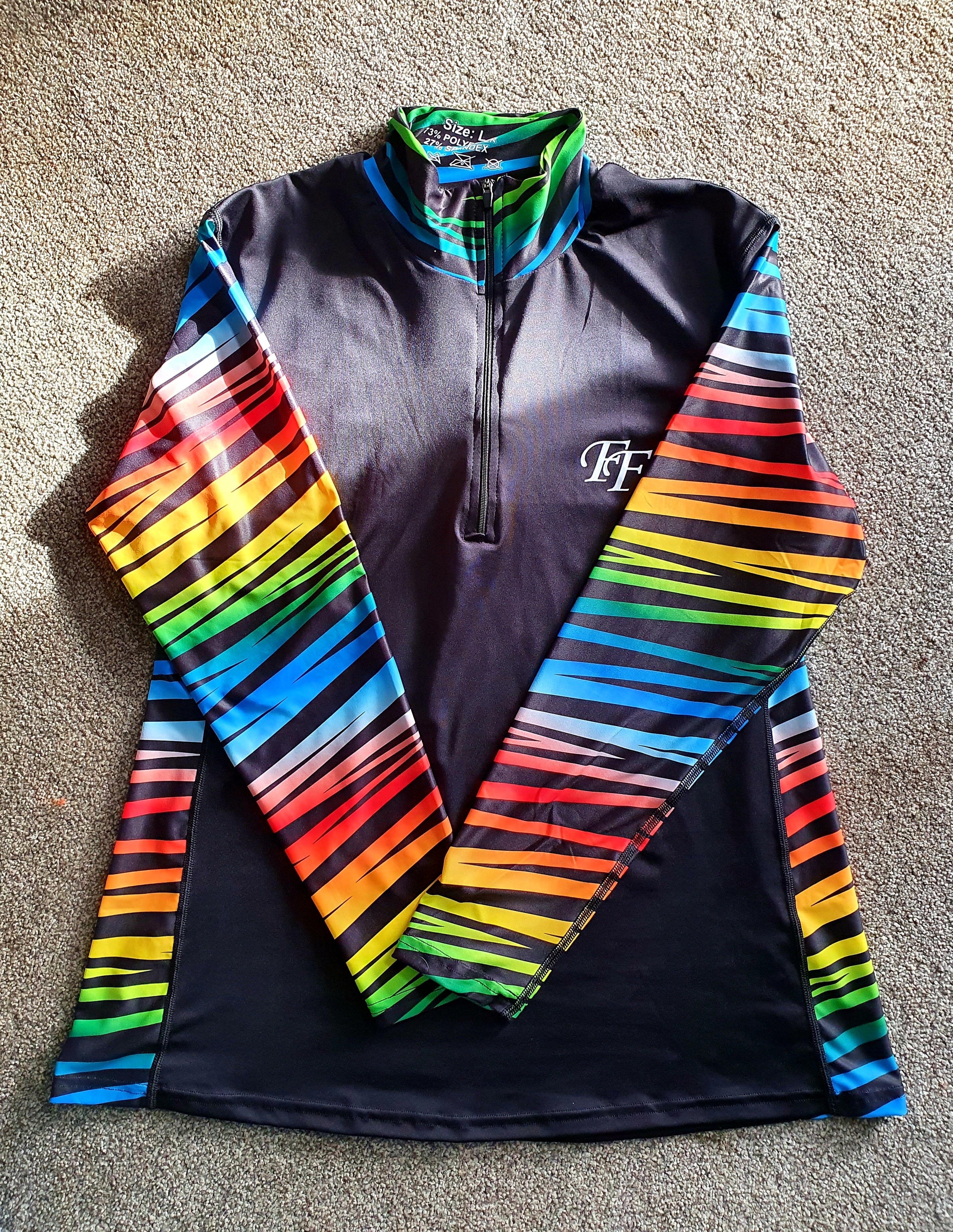 Funky Fit Equestrian - Rainbow Zebra Baselayer