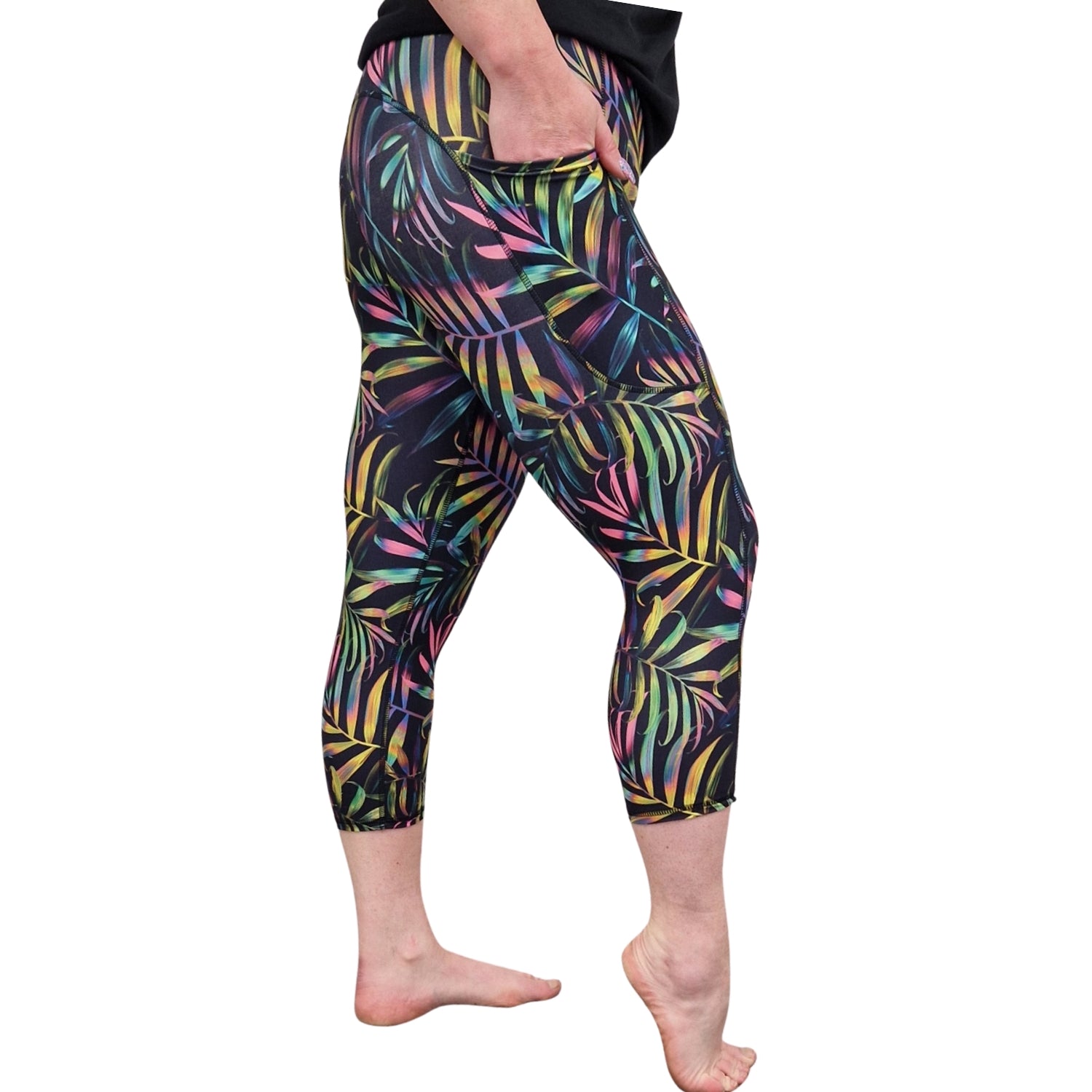 SCULPT Yoga Capri Leggings – Majestic Palms