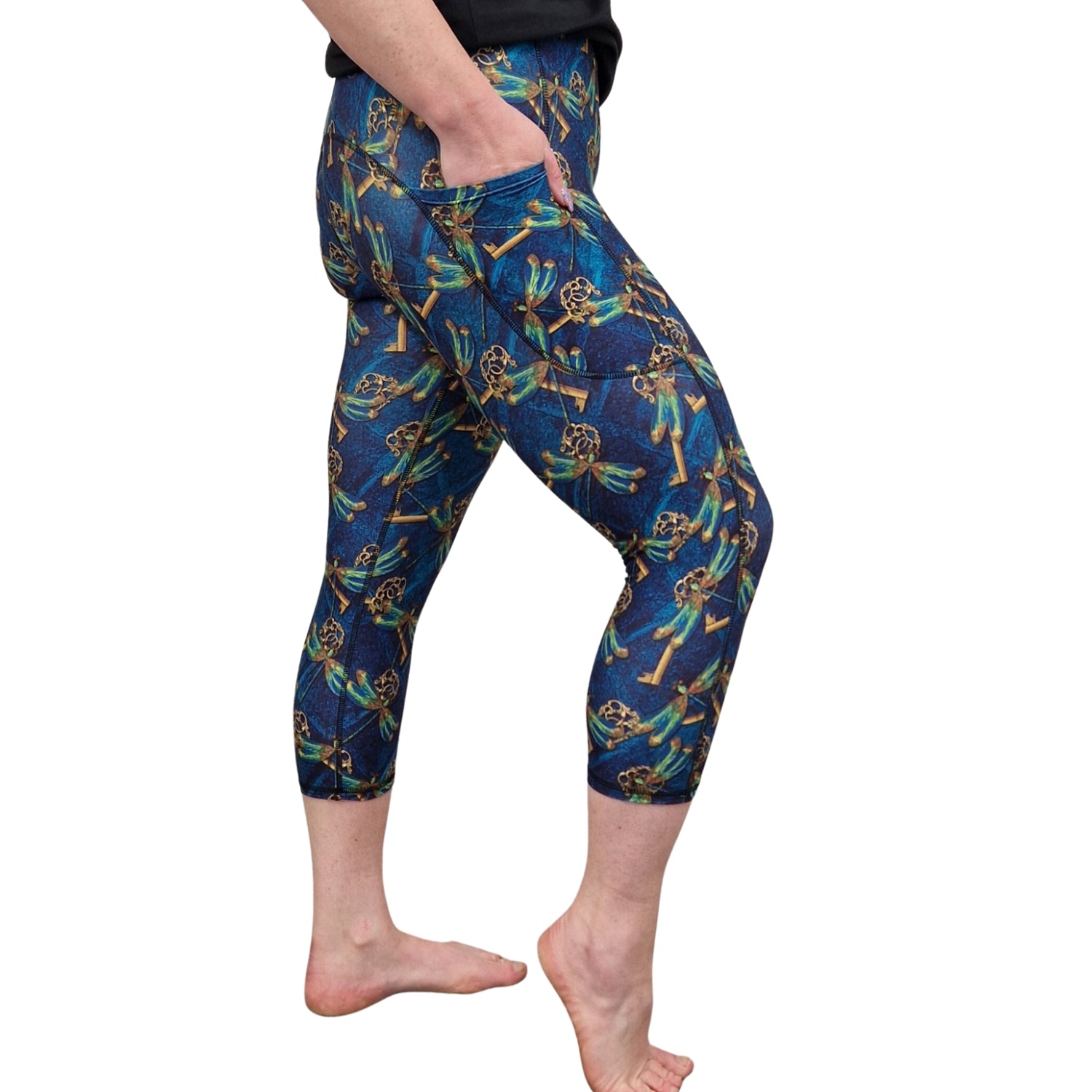 SCULPT Yoga Capri Leggings – Steampunk Key