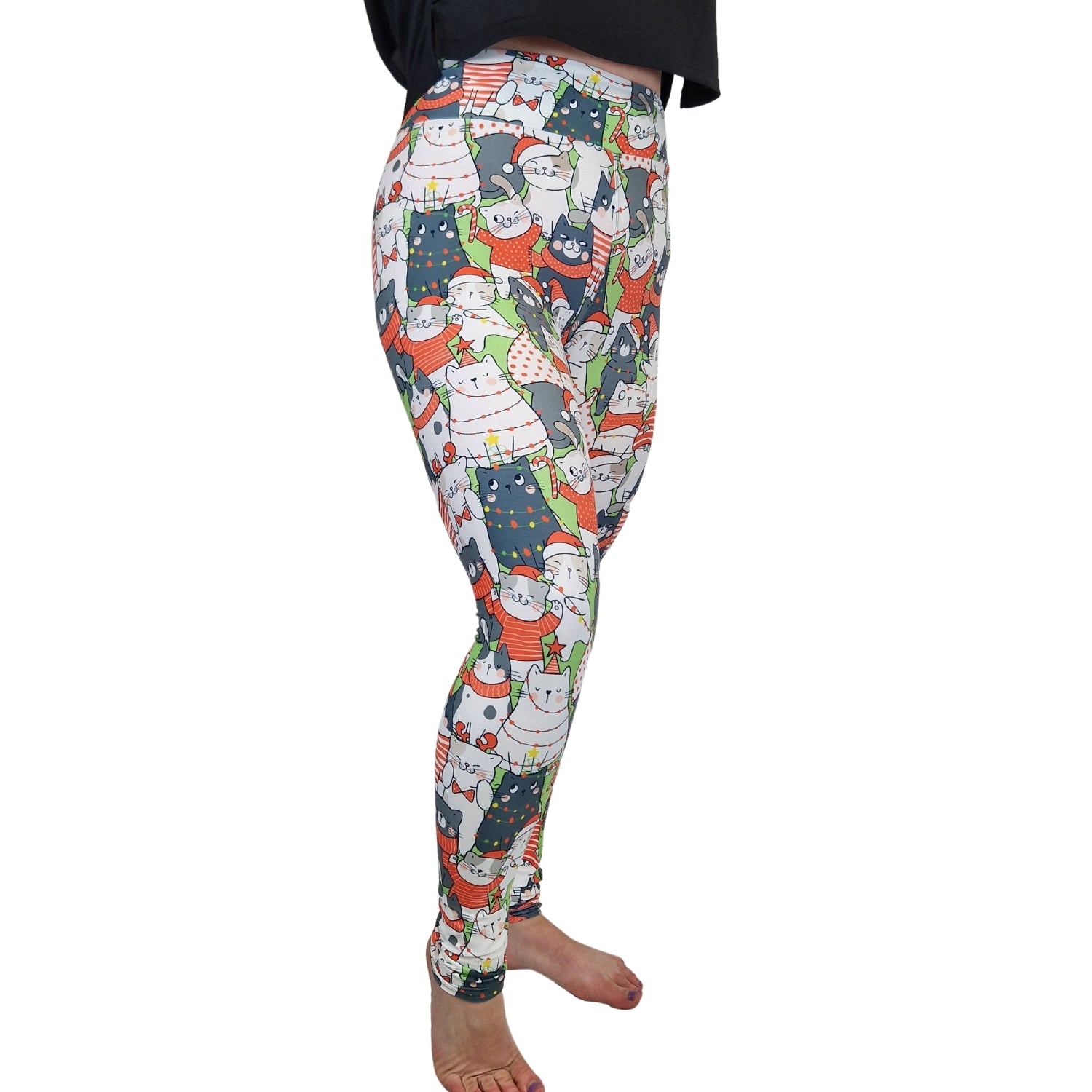 Funky Fit 24/7 Leggings – Kitty Xmas