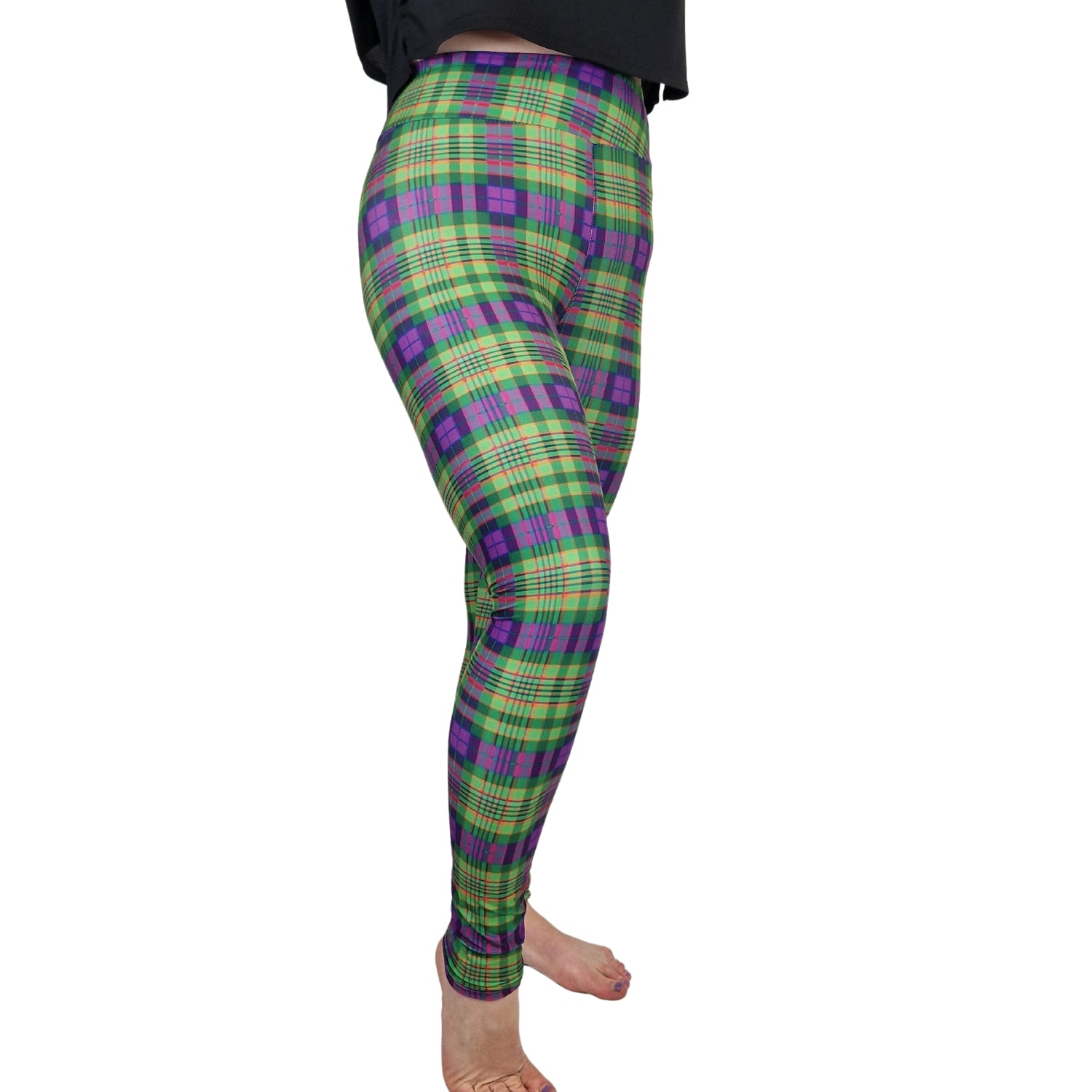 Funky Fit 24/7 Leggings – Emerald Tartan