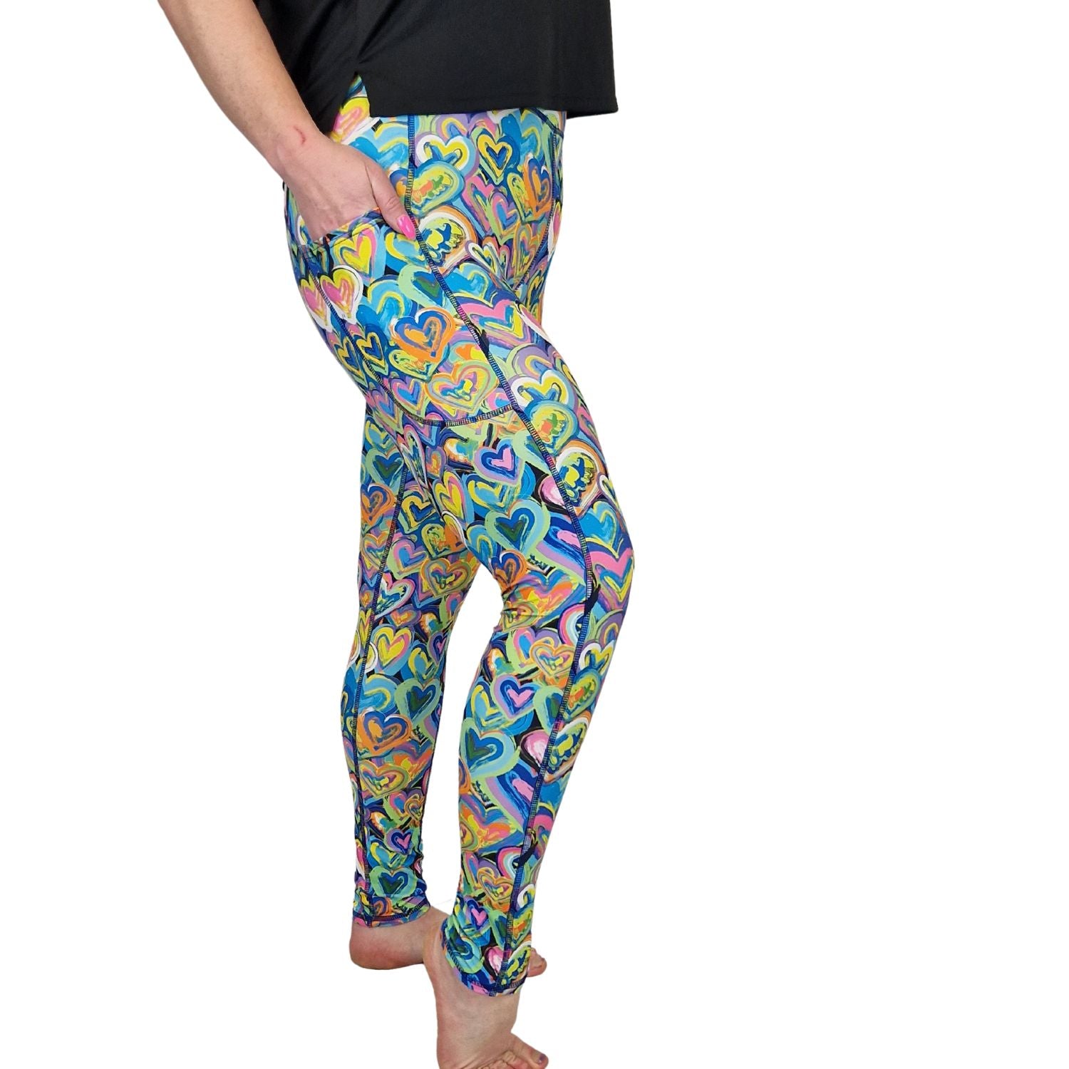 SCULPT Yoga Full Length Leggings - Graffiti Love