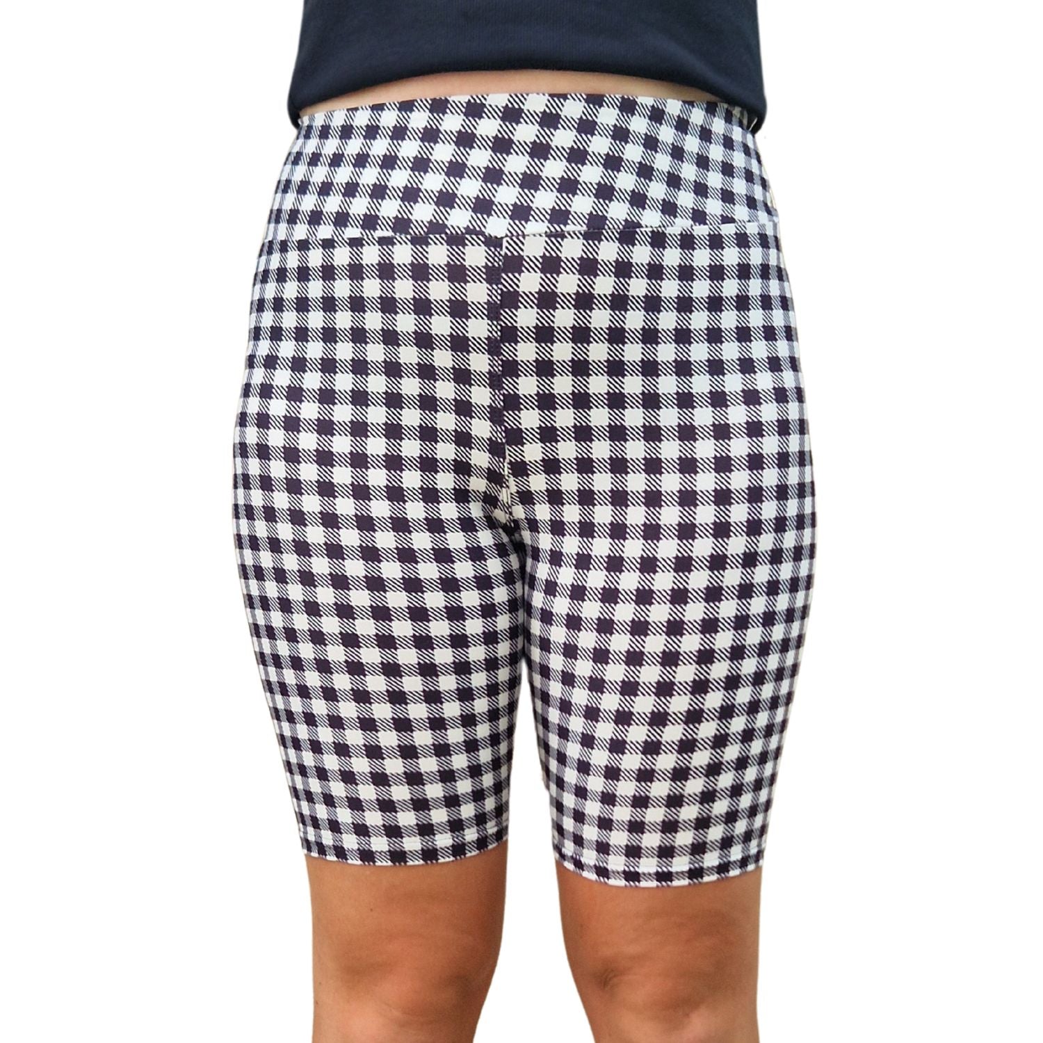 Funky Fit 24/7 Biker Shorts - Gingham